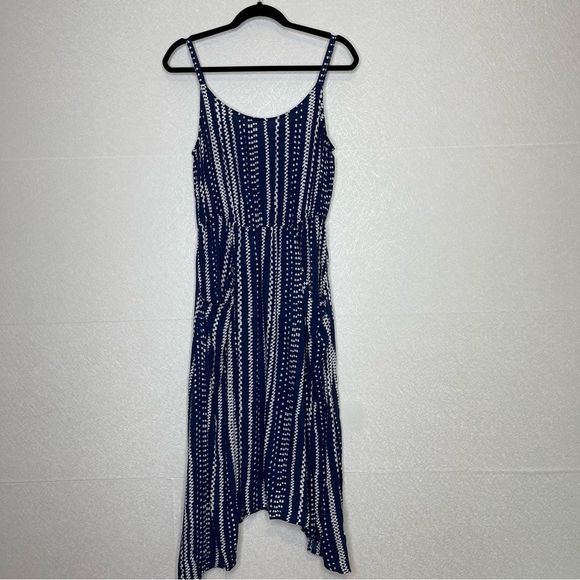 CAbi Margherita Asymmetric Midi Sundress Blue M - Picture 5 of 5